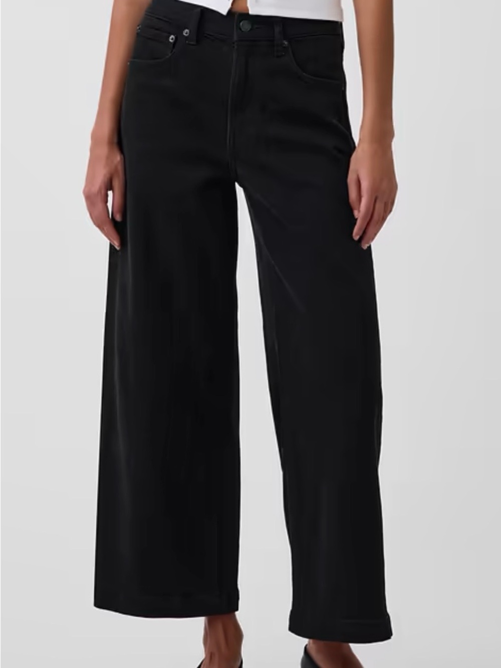 Gap High Rise Stride Wide-Leg Ankle Jeans Size 27 Regular Length